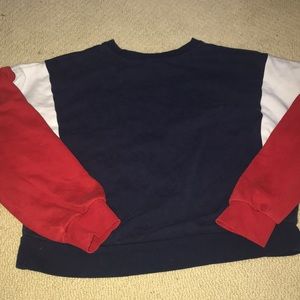 Red white and blue sweater